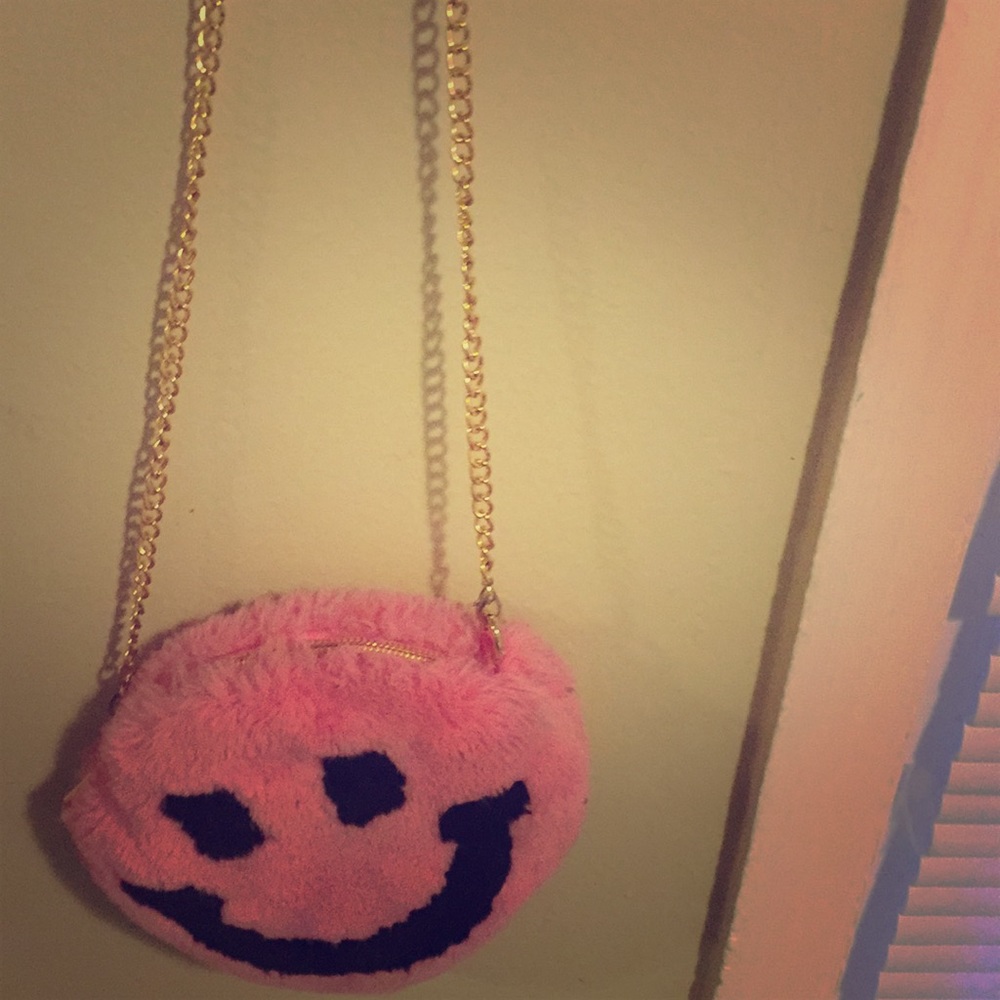Pink fluffy purse